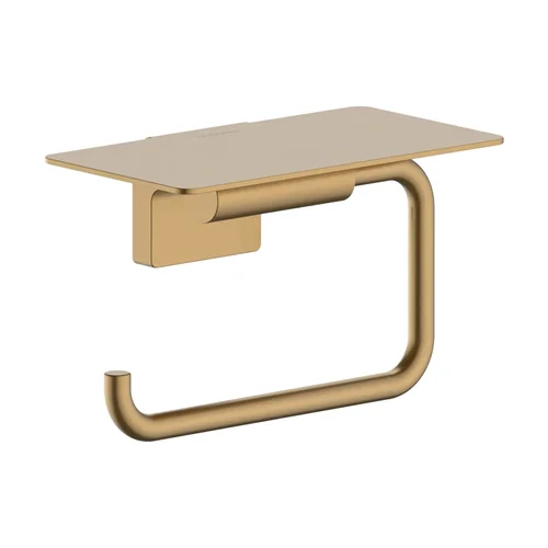 hansgrohe AddStoris S Papierrollenhalter mit Ablage Brushed Bronze