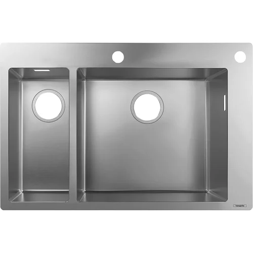 hansgrohe S71 S712-F655 Einbauspüle 180/450 Edelstahl