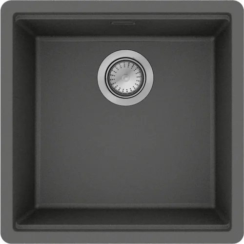 hansgrohe S53 S530-F400 Einbauspüle 400 mit manueller Ablaufgarnitur Steingrau