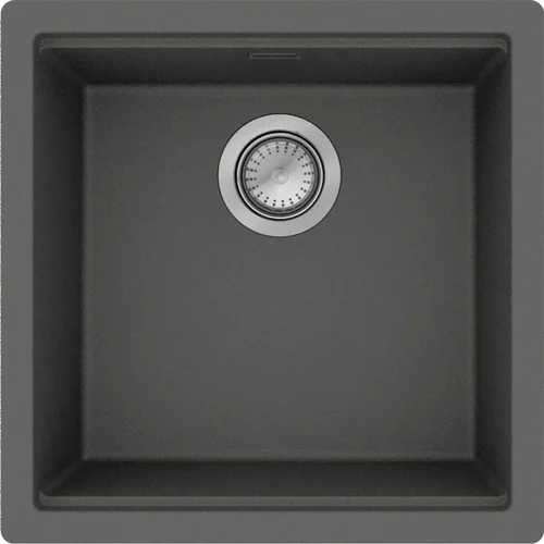 hansgrohe S53 S530-U400 Unterbauspüle 400 mit manueller Ablaufgarnitur Steingrau