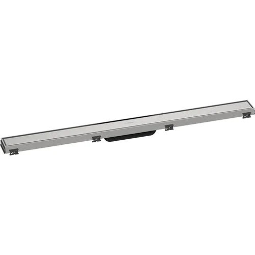 hansgrohe RainDrain Match Fertigset Duschrinne 900 mit höhenverstellbarem Rahmen Edelstahl gebürstet