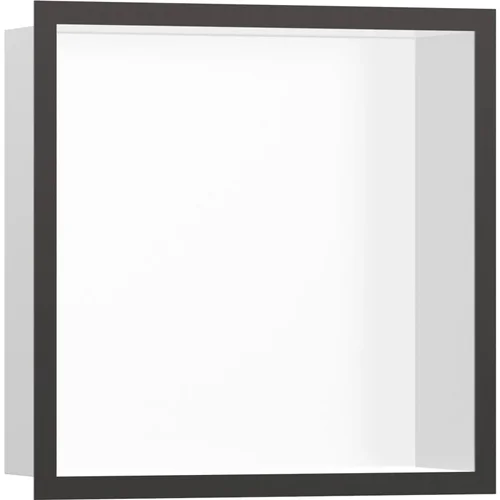 hansgrohe XtraStoris Individual Wandnische Mattschwarz mit Designrahmen 300/300/100 Brushed Black Chrome