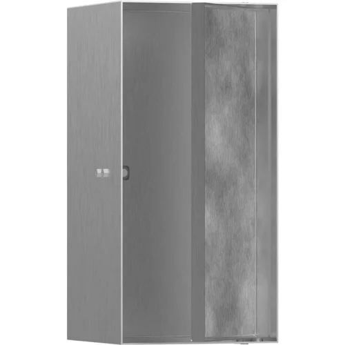 hansgrohe XtraStoris Rock Wandnische mit befliesbarer Tür 300/150/140 Edelstahl gebürstet