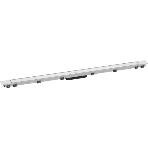 hansgrohe RainDrain Match Plus Fertigset Duschrinne 1200 mit höhenverstellbarem Rahmen Mattweiß
