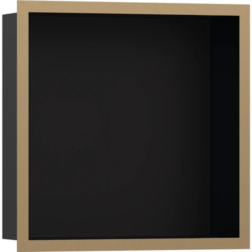 hansgrohe XtraStoris Individual Wandnische Mattschwarz mit Designrahmen 300/300/100 Brushed Bronze