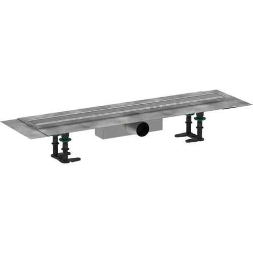 hansgrohe RainDrain Compact Komplettset Duschrinne 700 für Standardinstallation Edelstahl gebürstet