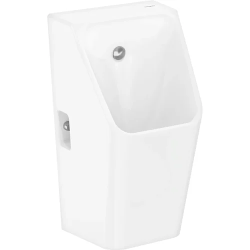 hansgrohe EluPura Original Q Urinal 600/300 mit Zulauf von hinten und Ablauf nach unten/hinten spülrandlos, HygieneEffect Weiß