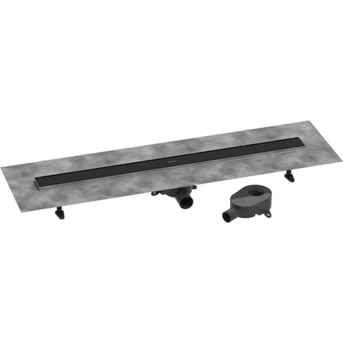 hansgrohe RainDrain Go Komplettset Duschrinne 1000 rückseitig befliesbar für Standard-/flache Installation Mattschwarz