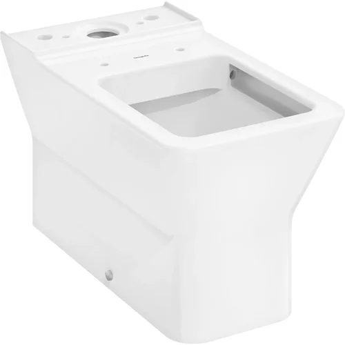 hansgrohe EluPura Original Q Stand-WC für aufgesetzten Spülkasten wandbündig mit horizontalem/vertikalem Abgang AquaChannel Flush, SmartClean Weiß