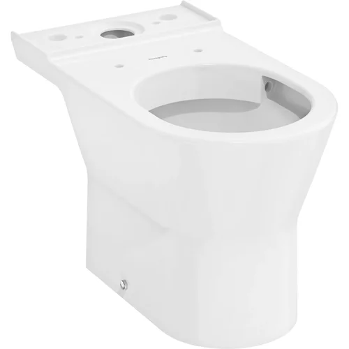 hansgrohe EluPura Original S Stand-WC für aufgesetzten Spülkasten mit horizontalem Abgang AquaChannel Flush, HygieneEffect Weiß