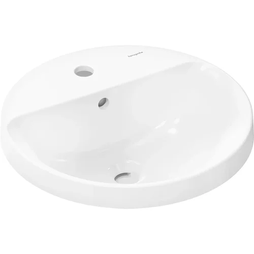 hansgrohe Xuniva S Einbauwaschtisch 450/450 mit Hahnloch und Überlauf Weiß