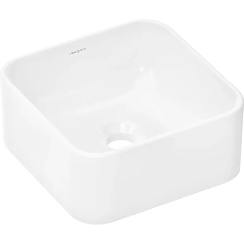 hansgrohe Xuniva Q Aufsatzwaschtisch 300/300 ohne Hahnloch und Überlauf Weiß