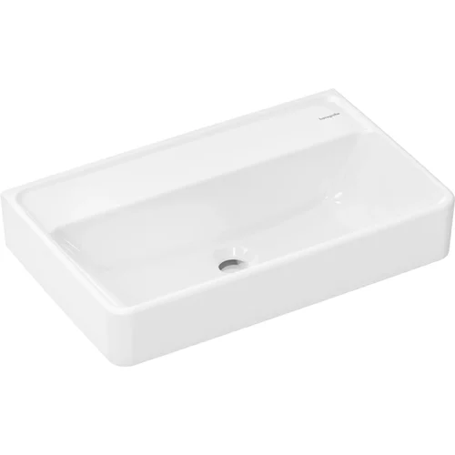hansgrohe Xanuia Q Waschtisch Compact 600/370 ohne Hahnloch und Überlauf Weiß