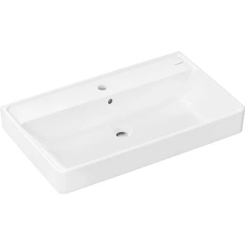 hansgrohe Xanuia Q Aufsatzwaschtisch geschliffen 800/480 mit Hahnloch und Überlauf Weiß