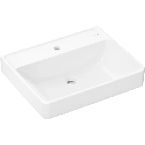 hansgrohe Xanuia Q Waschtisch 600/480 mit Hahnloch ohne Überlauf, SmartClean Weiß