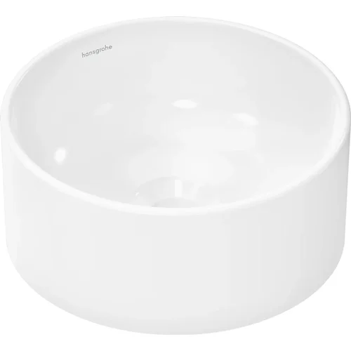 hansgrohe Xuniva S Aufsatzwaschtisch 300/300 ohne Hahnloch und Überlauf, SmartClean Weiß