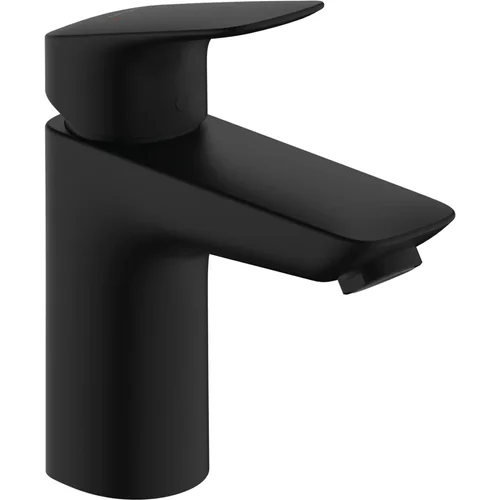 hansgrohe Logis Einhebel-Waschtischmischer 100 mit Push-Open Ablaufgarnitur Mattschwarz