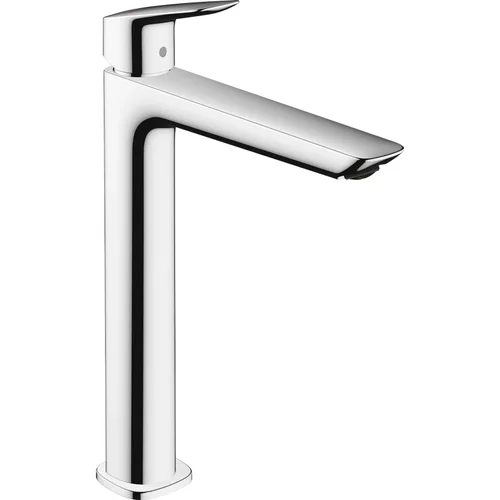 hansgrohe Logis Q Einhebel-Waschtischmischer 240 Fine für Aufsatzwaschtische mit Zugstangen-Ablaufgarnitur Chrom