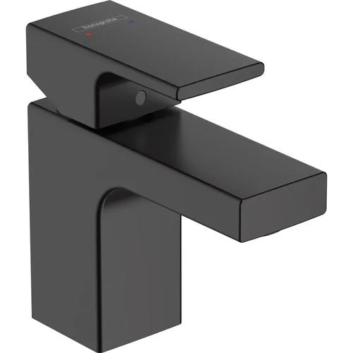 hansgrohe Vernis Shape Einhebel-Waschtischmischer 70 mit isolierter Wasserführung und Zugstangen-Ablaufgarnitur Mattschwarz
