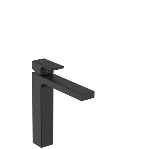hansgrohe Vernis Shape Einhebel-Waschtischmischer 190 mit isolierter Wasserführung und Zugstangen-Ablaufgarnitur Mattschwarz