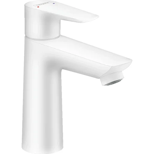 hansgrohe Talis E Einhebel-Waschtischmischer 110 mit Zugstangen-Ablaufgarnitur Mattweiß