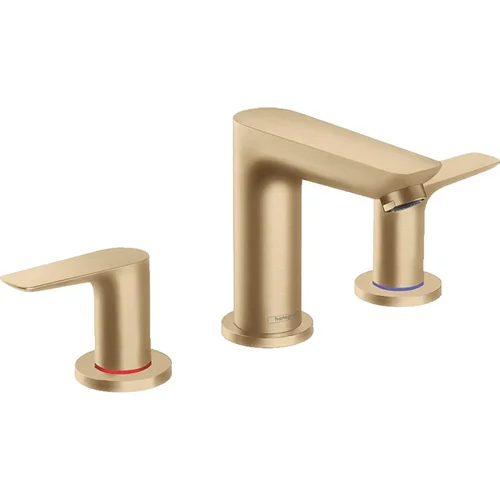 hansgrohe Talis E 3-Loch Waschtischarmatur mit Zugstangen-Ablaufgarnitur Brushed Bronze