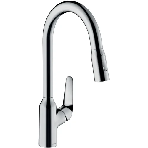 hansgrohe Focus M42 Einhebel-Küchenmischer 220, Ausziehbrause, 2jet Chrom