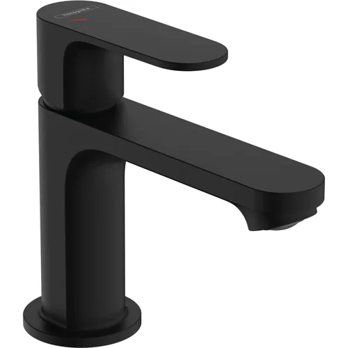 hansgrohe Rebris S Einhebel-Waschtischmischer 80 CoolStart mit Zugstangen-Ablaufgarnitur Mattschwarz