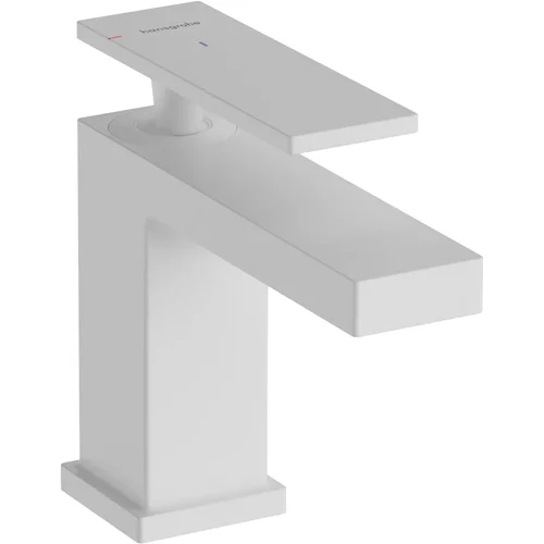 hansgrohe Tecturis E Einhebel-Waschtischmischer 80 CoolStart EcoSmart+ mit Zugstangen-Ablaufgarnitur Mattweiß