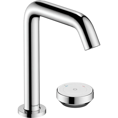 hansgrohe Tecturis S 2-Loch Waschtischmischer 150 CoolStart EcoSmart+ mit Ablaufgarnitur Brushed Black Chrome