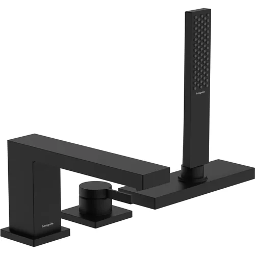 hansgrohe Tecturis E 3-Loch Einhebel-Wannenrandmischer mit sBox Mattschwarz