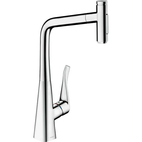hansgrohe Metris Select M71 Einhebel-Küchenmischer 320, Ausziehbrause, 2jet Chrom