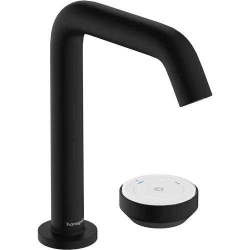 hansgrohe Tecturis S 2-Loch Waschtischmischer 150 CoolStart EcoSmart+ mit Ablaufgarnitur Mattschwarz
