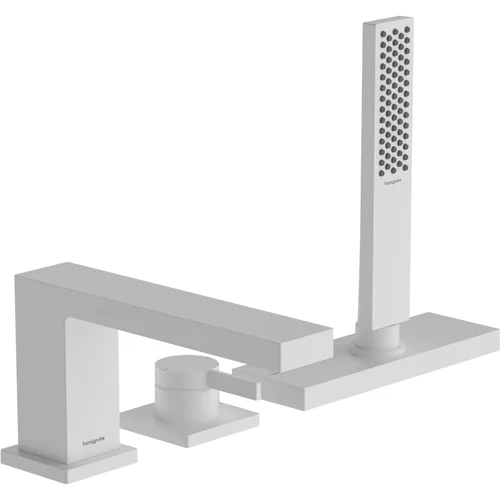 hansgrohe Tecturis E 3-Loch Einhebel-Wannenrandmischer mit sBox Mattweiß