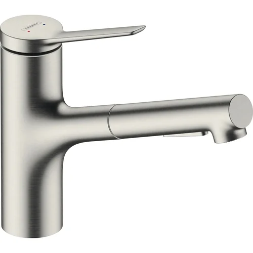 hansgrohe Zesis M33 Einhebel-Küchenmischer 150, Ausziehbrause, 2jet, sBox lite Edelstahl Finish