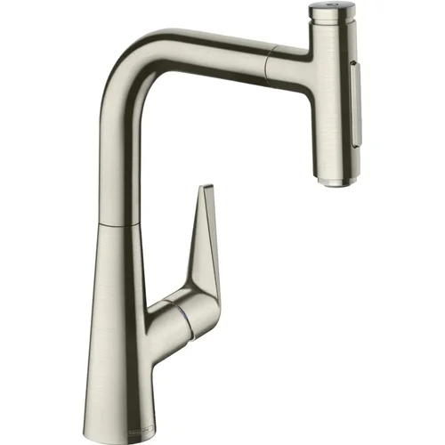 hansgrohe Talis Select M51 Einhebel-Küchenmischer 220, Ausziehbrause, 2jet Edelstahl Finish
