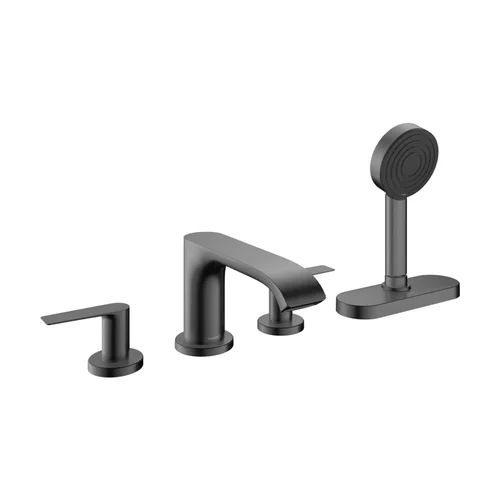 hansgrohe Vivenis 4-Loch Wannenrandarmatur mit sBox Brushed Black Chrome