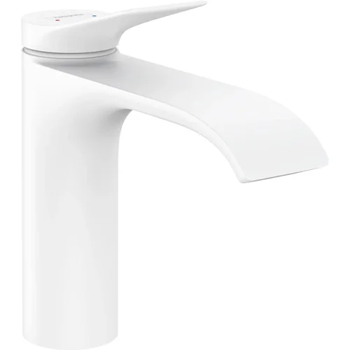 hansgrohe Vivenis Einhebel-Waschtischmischer 110 mit Zugstangen-Ablaufgarnitur Mattweiß