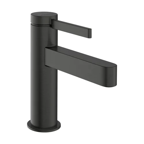 hansgrohe Finoris Einhebel-Waschtischmischer 100 mit Push-Open Ablaufgarnitur Brushed Black Chrome