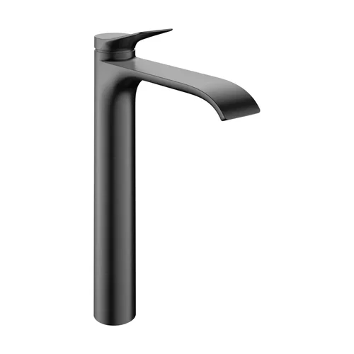 hansgrohe Vivenis Einhebel-Waschtischmischer 250 CoolStart für Aufsatzwaschtische mit Zugstangen-Ablaufgarnitur Brushed Black Chrome
