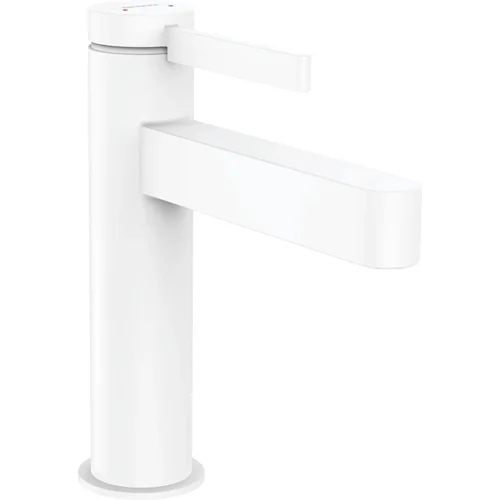 hansgrohe Finoris Einhebel-Waschtischmischer 110 mit Zugstangen-Ablaufgarnitur Mattweiß