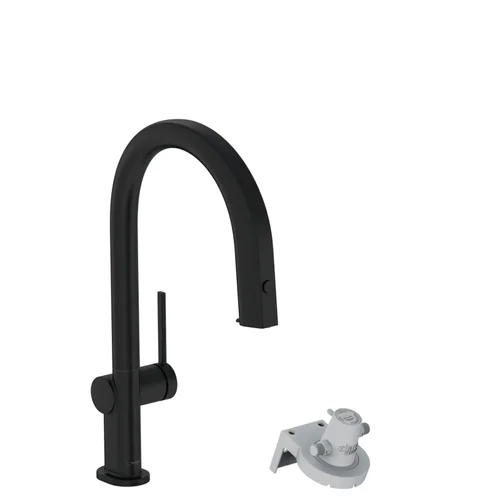hansgrohe Aqittura M91 FilterSystem 210, Ausziehauslauf, 1jet Mattschwarz