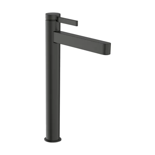 hansgrohe Finoris Einhebel-Waschtischmischer 260 für Aufsatzwaschtische mit Push-Open Ablaufgarnitur Brushed Black Chrome