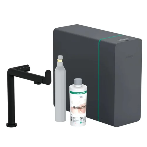 hansgrohe Aqittura M91 SodaSystem 240, 1jet, Starter Set Mattschwarz