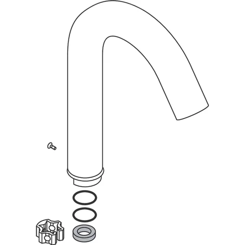 hansgrohe Auslauf für 2-Griff WT-Armatur Chrom