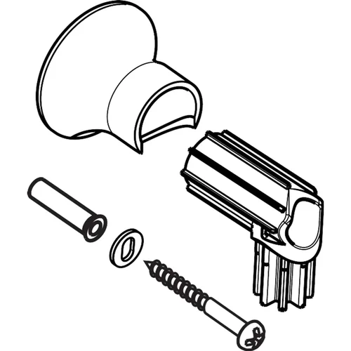 hansgrohe Unica Classic Brausenstange Wandstütze Chrom