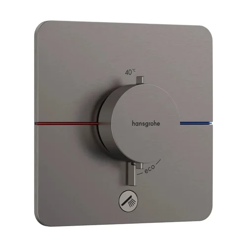 hansgrohe ShowerSelect Comfort Q Thermostat Unterputz für 1 Verbraucher und einen zusätzlichen Abgang Brushed Black Chrome