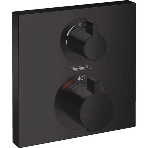 hansgrohe Ecostat Square Thermostat Unterputz für 2 Verbraucher Mattschwarz