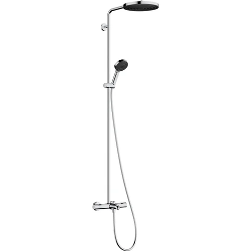 hansgrohe Pulsify S Puro Showerpipe 260 1jet EcoSmart mit Wannenthermostat Ecostat Fine und Handbrause 3jet Chrom