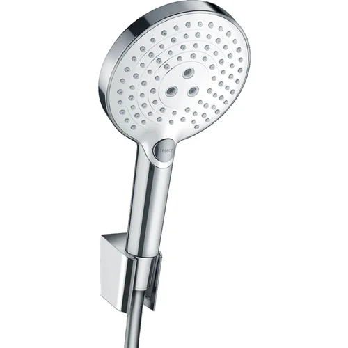 hansgrohe Raindance Select S Brausehalterset 120 3jet mit Brauseschlauch 160 cm Weiß/Chrom